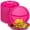 Hot Pink, variant on 10 Inch 3-Compartment Black Disposable Plastic Plates For Party Events