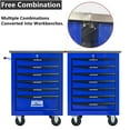 thumbnail image 2 of Aukfa Tool Box 7-Drawer Rolling Tool Chest Combination Workbench for Workshop Garage, Blue, 2 of 9