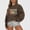 Brown, variant on CaiJunJia Sweatshirts for Womens Women's Fall Letter Graphic Crewneck Sweatshirt Winter Long Sleeve Casual Drop Shoulder Pullover Tops