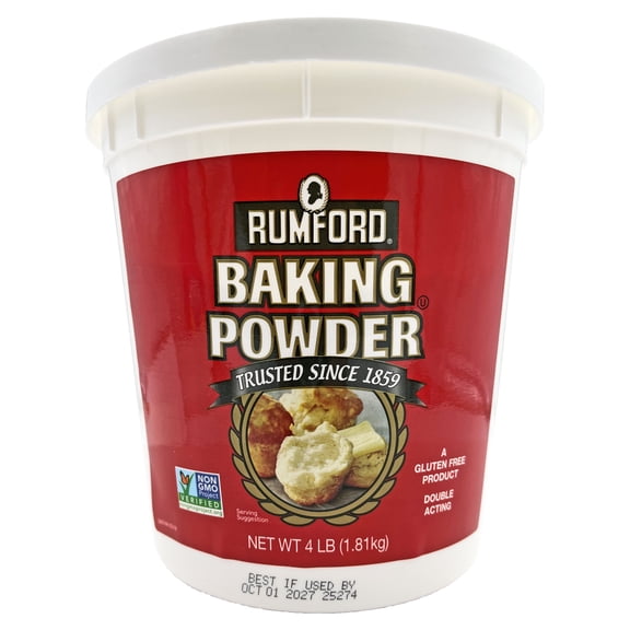 Rumford Double Acting Baking Powder | Kosher | Non GMO | Gluten Free | 4 lb