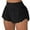 Ruffled Black, variant on Charmo High Waisted Sport Swim Shorts for Womens Side Slits Boardshorts with Pockets 2 in 1 Swimsuit Bottoms UPF 50+,S-3XL