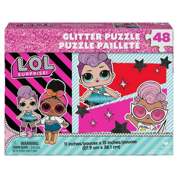 Cardinal: LOL Surprise Glitter Effect Puzzle - 48pc