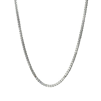 Brilliance Fine Jewelry Brilliance Sterling Silver Ladies 024 box necklace 16inch