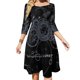 thumbnail image 1 of Escritura (plata) Vestidos de fiesta de noche Vestido midi sexy Vestido femenino dulce de una pieza Patrón azul dorado coreano Quién Tardis Dalek, 1 of 6