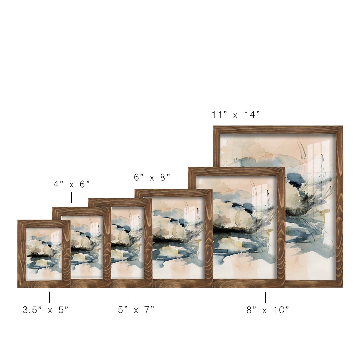 Winter Shoal I - Framed Print w/glass - Walnut