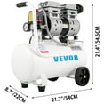 thumbnail image 2 of VEVOR 6.6 Gallon, Portable Air Compressor 1 HP, Oil Free, Steel Tank 750W, Pancake 115 Psi, Ultra Quiet for Home Repair, Tire Inflation, 2 of 9