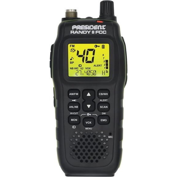 President Electronics RANDYII Handheld Radio with LCD Screen, Large