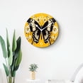 thumbnail image 4 of 12 Inch Wall Clock Battery Operated Silent Clock Decorative for Office, Kitchen, Outdoor, Living Room，Butterfly Daisy Yellow Lovely Pattern, 4 of 4