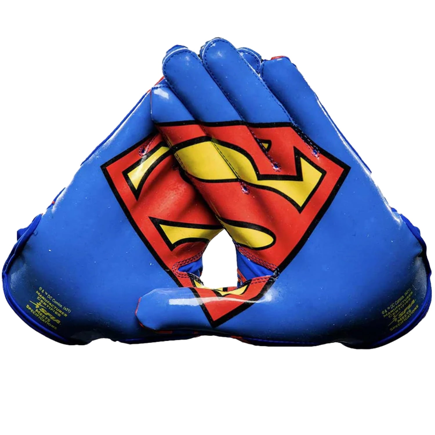 Superman Football Gloves - VPS1 by Phenom Elite
