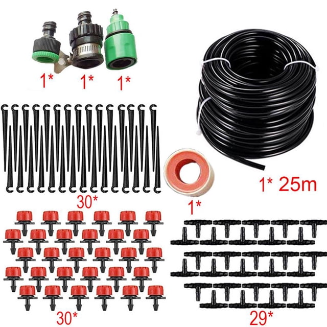 Kits De Riego Por Goteo Set Kits De Sistema De Riego Automático De Jardín Ajustable Para Cama De Flores Jardín Patio Césped Paisaje Plantas Monstrate HA023403-00