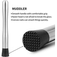 thumbnail image 3 of Muddler for Cocktails, 10" Muddler and Long Handle Bar Cocktail Mixing Spoon, Stainless Steel Stirrer, Bar Accessories Tools for Mojitos Fruit Drinks, 3 of 7