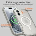 thumbnail image 2 of For iPhone 16 Plus Transparent Phone Case Compatible with MagSafe, Triple Layer Magnetic Charging Case, iPhone 16 Plus Heavy Duty Shockproof and Drop-Proof Phone Case, 6.7 inch, 2 of 6