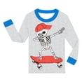 thumbnail image 4 of Enyan Boys Halloween Pajamas 2T 3T 4T 5T 6T 7T Toddler Kid Cotttn Skeleton Sleepwear Set Little Boys Nightwear Pjs, 4 of 5