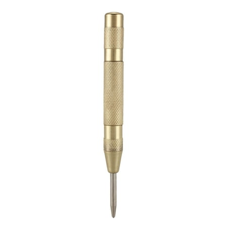 

Brass Yellow Automatic Center Punch Spring Loaded Chrome Screw Auto Hole Length 127mm