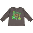 thumbnail image 3 of Inktastic My Nanny Loves Me Grandson Dinosaur Boys Long Sleeve Toddler T-Shirt, 3 of 5