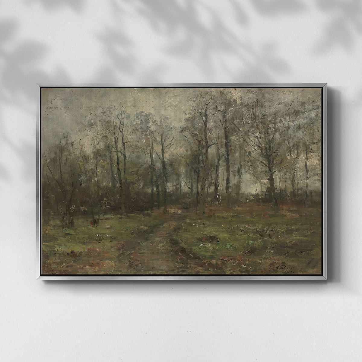 Vintage Landscape-CCCXCVI By Wexford Home Framed in Silver Wood Gallery Wrapped Canvas 25 in. x 37 in.