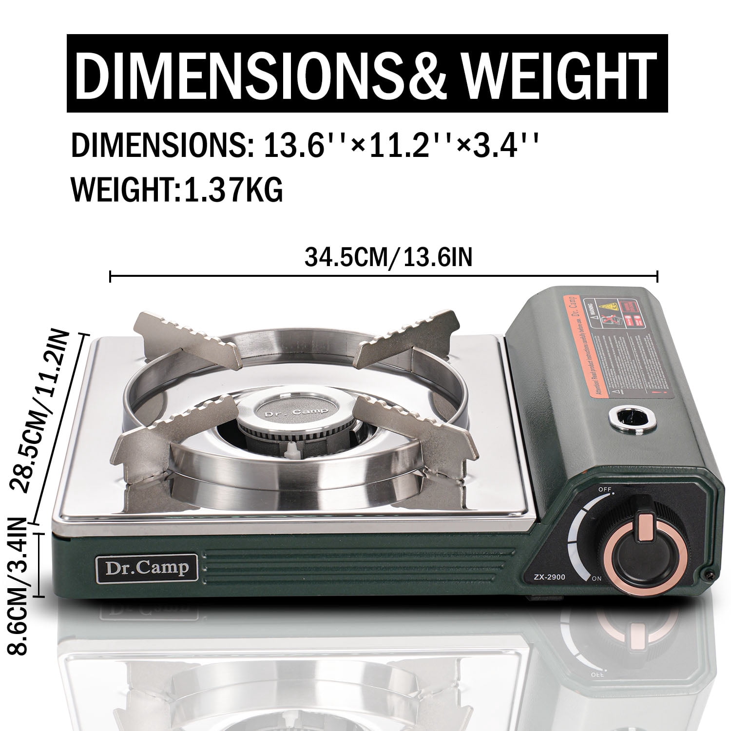 Butane Gas Camping Stove, Portable Single Burner Outdoor Cooking Stove with Easy Ignition, Compact Gas Cooktop for Camping, Hiking, Picnic