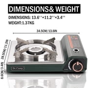 Butane Gas Camping Stove, Portable Single Burner Outdoor Cooking Stove with Easy Ignition, Compact Gas Cooktop for Camping, Hiking, Picnic
