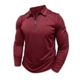 thumbnail image 3 of Xijirk Mens Shirts,Long Sleeve Performance Pullover Shirt with Zippered Pocket Athletic Top for Sports Training Casual Wear Breathable,Shirts for Men,,2XL, 3 of 7