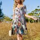 thumbnail image 4 of Vestido de manga corta Butterfly Woods, vestido holgado de verano, vestido de fiesta de noche, 4 of 7