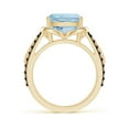 thumbnail image 2 of ANGARA Natural Cushion 3.5 ct Aquamarine Celtic Knot Cocktail Ring in 14K Yellow Gold for Women (Size-10mm) | March Birthstone, Birthday, Anniversary, Jewelry Gift for Women | Natural Aquamarine Ring, 2 of 9