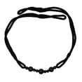 thumbnail image 3 of Beautiful Rope Curtain and Drapery Holdback Embellished with Glass Beads Tieback, 26" Spread (66cm), 3/16" (0.5cm) Thick # RTB9920BEADED,, Pure Black #K9 (Jet Black) Set of 2, 3 of 5