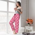 thumbnail image 5 of Honiee Dots On Rose Red Background for elegant Women's Lounge Pants and Pajama Pants, crafted for ultimate comfort in your sleepwear essentials-Small, 5 of 6