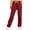 Wine, variant on WMTBSRSW High Waisted Sweatpants Women Wide Leg Solid Color Drawstring Sweat Pants 4-Way Stretch Travel Pocketed Pants Anti-Pilling Black M