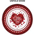 thumbnail image 4 of Valentine Tablecloth 60 Inch Round Valentine''s Day Red Rose Heart Buffalo Plaid Tablecloths Washable Tablecloth for Party Holiday Kitchen Dining Room Indoor Outdoor Decoration, 4 of 5