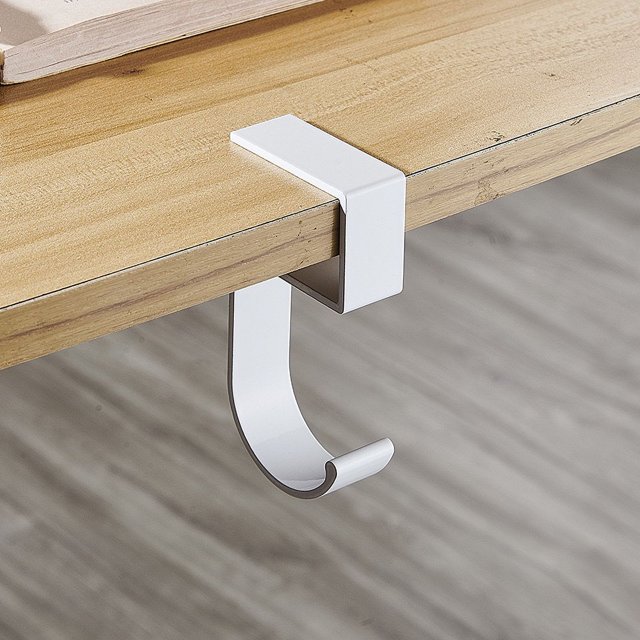 Colgador de bolsa para llavero de escritorio, gancho de mesa sin perforaciones, estantes para colgar en la pared, soporte multiusos para abrigo, organizador de toallas de baño