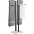 thumbnail image 1 of Standing Towel Rack Towel Rack Stand with Marble Base for Bathroom Floor SUS Stainless Steel Brushed Finish BTH, 1 of 8