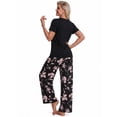 thumbnail image 4 of DAKIMOE Womens Pajama Sets 2 Piece Sets for Women Summer Sets Short Sleeve Pajamas Lounge Set Casual Sleepwear Loungewear PJS, S-XXL, 4 of 9