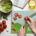thumbnail image 3 of Mushroom Cutting Board, Bunny with Easter Egg Under Rainbow Happy Rabbit in Nature Theme Fun Design, Decorative Tempered Glass Cutting and Serving Board, Large Size, Multicolor, by Ambesonne, 3 of 5