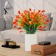 thumbnail image 2 of Happy Halloween Artificial Flower Horseshoe Simulation Plant Decoration, False Hanging Porch Flower Pot Decoration, Suitable For Outdoor Home Use, 2 of 3