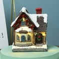 thumbnail image 2 of Resin Christmas Scene Village Houses Town with Warm White LED Light Battery Operate Christmas Collectible Buildings Ornamnet Gift, 2 of 6