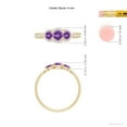 thumbnail image 4 of ANGARA Natural 0.25 Ct. Amethyst with Diamond Classic Ring in 14K Yellow Gold for Women (Ring Size: 3), 4 of 9