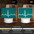 thumbnail image 3 of Kdxio ECG Wave Rectangular Acrylic Night Light Acrylic Sleep Night Light Friend Gifts for Birthday Gifts for Women Teens Boys Girls, 3 of 9