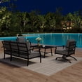 thumbnail image 2 of Gotland Metal Patio Furniture Set 5-Seat Modern Metal Bistro Set Outdoor Conversation Sets, 2 Piece Patio Rocker Chairs with Thick Cushion and Coffee Table for Garden Backyard Deck Lawn, Grey, 2 of 9