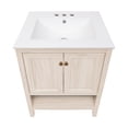 thumbnail image 4 of Château 24" Freestanding Bathroom Vanity in White Oak with 3-Hole Centerset Sink Top, 4 of 5