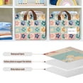thumbnail image 4 of Yayeee Foldable Storage Basket for Shelves with Handles Set of 2 Waterproof Cloth Bins, Green Floral, 4 of 7