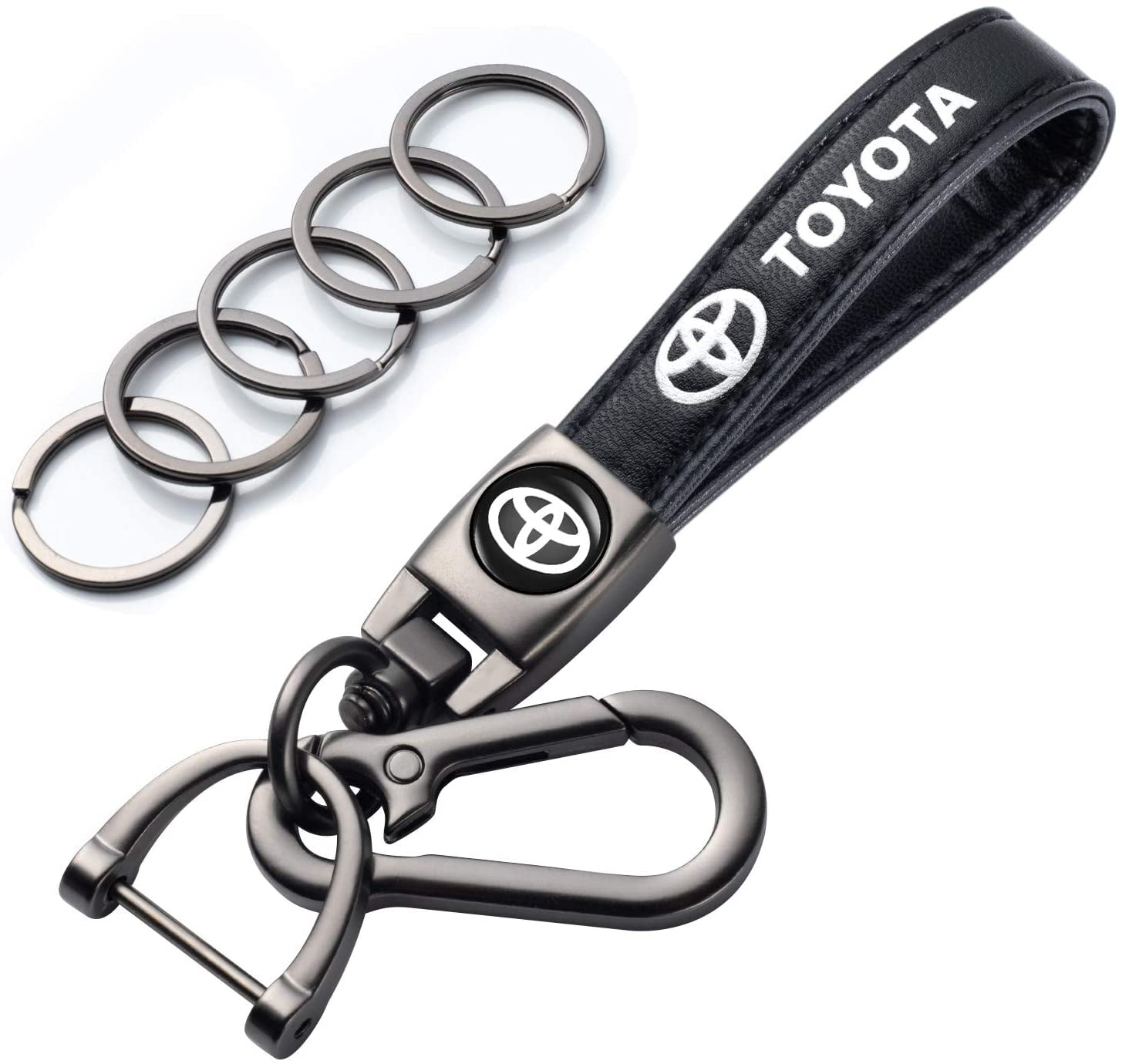 Holder Carrier Keyring Automobile Keychain Pu Leather Hand Woven Car Logo Key