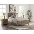 thumbnail image 5 of Signature Design by Ashley Stanziford Queen Brown Wood Headboard, Traditional Panel Headboard with Hickory Grain, 5 of 5