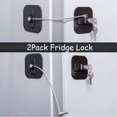 thumbnail image 2 of Cerradura para refrigerador BAOWEIJD, 2 unidades, seguridad infantil con llaves, 2 of 6