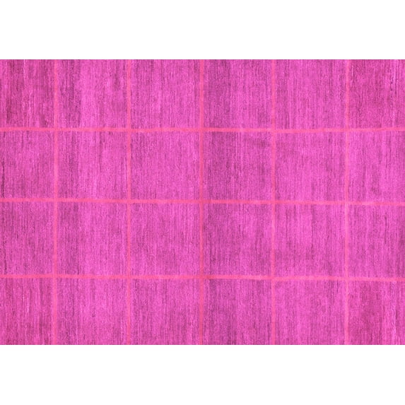 Ahgly Company Indoor Rectangle Abstract Pink Modern Area Rugs, 2' x 4'