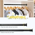 thumbnail image 3 of OLIYNEDY Closet Rods for Hanging Clothes, Adjustable Metal Closet Rod for Wardrobes, 1.1inch Heavy Duty Closet Hanging Rod, 17-82", Matte Black, 3 of 7