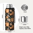 thumbnail image 7 of 20 Oz Fall Pumpkins and Flowers Pattern Coffee Tumbler Double Wall Insulated Stainless Steel Water Bottle | Metal Reusable Thermoses Flask with Cup Cap | Leak & Sweat Proof with Anti-Dust Lid, 7 of 7