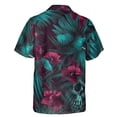 thumbnail image 3 of Vintage Skull Floral Plants Hawaiian Shirt S-5XL, Vacation Shirt, 3 of 5