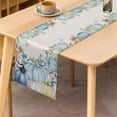 thumbnail image 2 of SUNOLIFE Fall Thanksgiving Table Runner Blue Autumn Pumpkins Dining Table Linens 13 x 72 Inch, 2 of 4