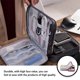 thumbnail image 2 of Methold Accesorio electrónico 3 capas Multi-compartimentos Estuche de transporte Capacidad Cable Organizador Bolsa Vacaciones Viajes Cables Cámara Carpetas de archivos Violeta, 2 of 6