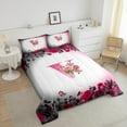 thumbnail image 4 of Erosebridal Letter Initial Bedding Twin Comforter Set,Monogrammed Personalized Down Comforter,Flower Decor,Reversible,Lightweight,2-Piece, 4 of 8